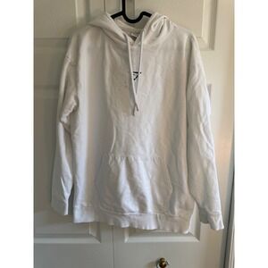 Gymshark White Logo Hoodie Athletic Casual Athleisure XS